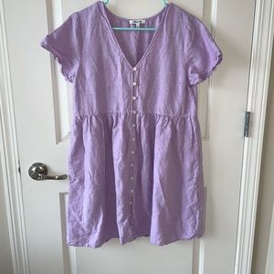 Madewell lavender baby doll dress, size S